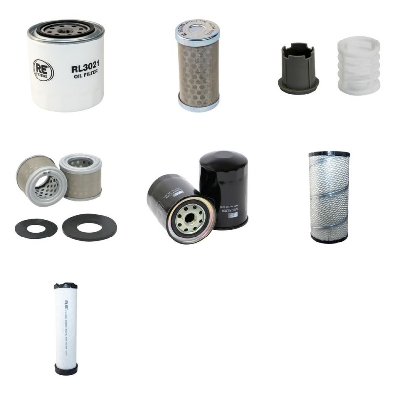 KUBOTA M 108 S Filter Service Kit Air Oil Fuel Filters w/Kubota V38DICR-TIE3S Eng.