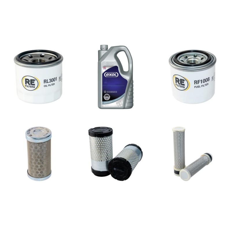 Filter Kit for Kubota U 17-3 Alpha Engine Filter & Lubricant Service Kit with Kubota D902 Engine