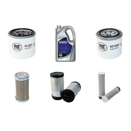 Filter Kit for Kubota U 17-3 Alpha Engine Filter & Lubricant Service Kit with Kubota D902 Engine
