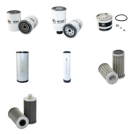 LANDINI 80 ATLAS Filter Service Kit w/Perkins 1004.4 Eng. 05.99- HP 80 CH