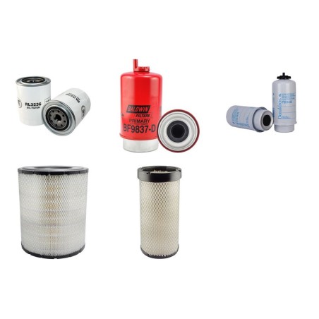 MASSEY FERGUSON 6495 Filter Service Kit Air Oil Fuel Filters w/SISU 66.ETA Eng.   YR  2003- 185 CH TIER II