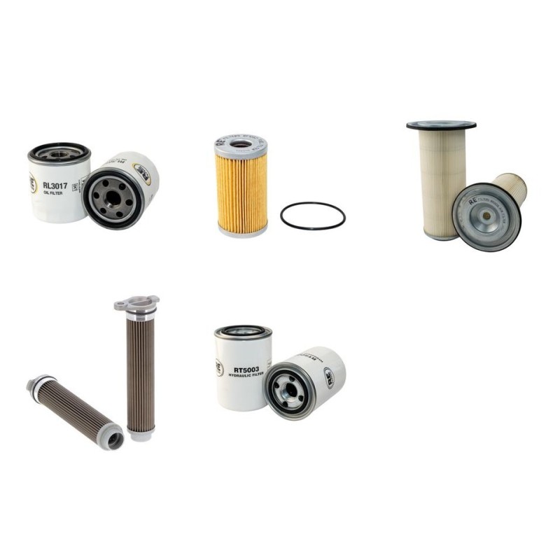 MASSEY FERGUSON MF 1260 Filter Service Kit w/ISEKI E3-AD1 Eng.