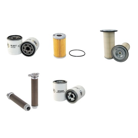 MASSEY FERGUSON MF 1260 Filter Service Kit w/ISEKI E3-AD1 Eng.