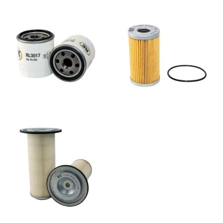 MASSEY FERGUSON MF 1260 Filter Service Kit Air Oil Fuel Filters w/ISEKI E3-AD1 Eng.
