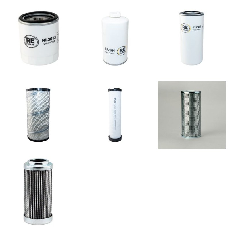 MECALAC 10 MCR Filter Service Kit w/Deutz TCD3.6L04 Eng. SN  140300- YR  2014-