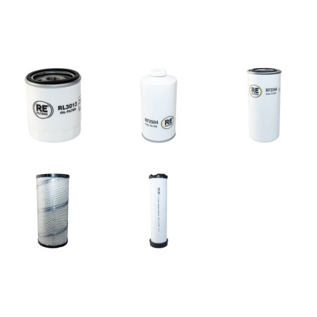 MECALAC 10 MCR Filter Service Kit Air Oil Fuel Filters w/Deutz TCD3.6L04 Eng. SN  140300- YR  2014-