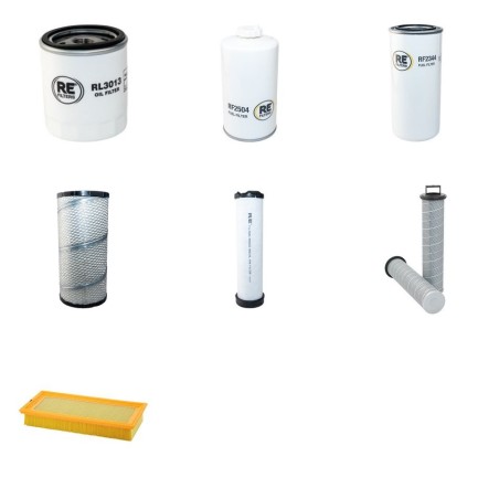 MECALAC 12 MTX Filter Service Kit w/Deutz TCD3.6L4 Eng.   YR  2015-