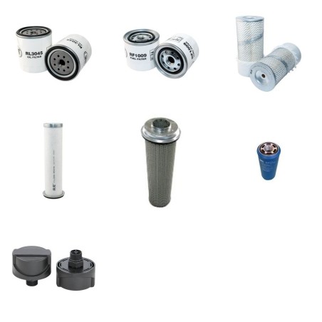 MECALAC 8 CXI Filter Service Kit w/ISUZU  Eng. SN  15312-