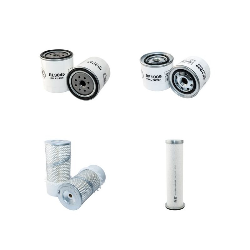 MECALAC 8 CXI Filter Service Kit Air Oil Fuel Filters w/ISUZU 4JB1 Eng. SN  15000-15311
