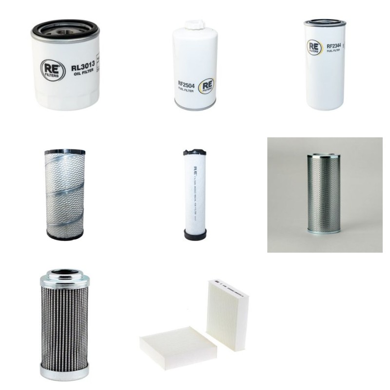 MECALAC 8 MCR Filter Service Kit w/Deutz TCD2.9L04 Eng. SN  130900- YR  2014-  TIER 4i
