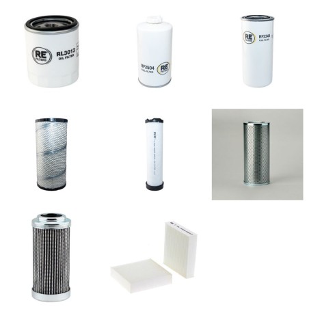 MECALAC 8 MCR Filter Service Kit w/Deutz TCD2.9L04 Eng. SN  130900- YR  2014-  TIER 4i
