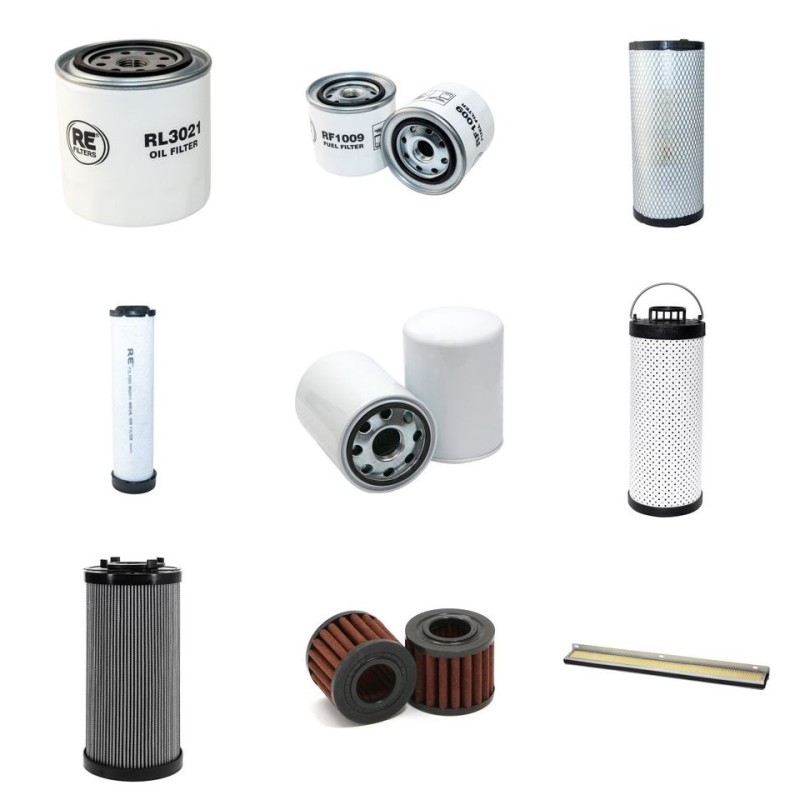 Filter kit for Merlo P25.6 with Kubota V3307-Dit-Eu2 Engine 2009-