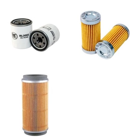 MITSUBISHI MT 1800 Filter Service Kit Air Oil Fuel Filters w/Mitsubishi S3L2-W214R Eng.   YR  2007-