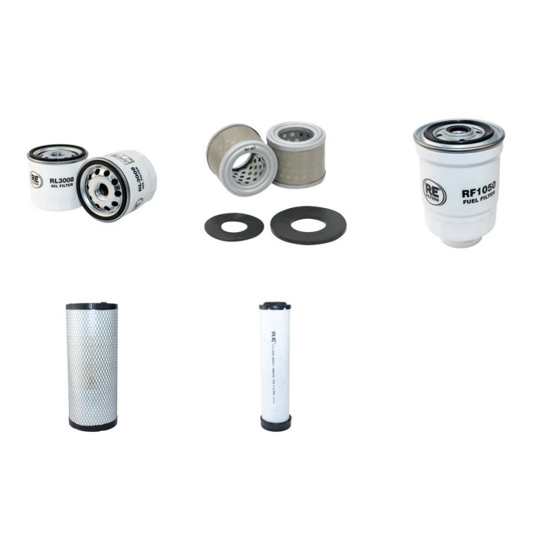 NAGANO NS 75-3 Filter Service Kit Air Oil Fuel Filters w/Mitsubishi  Eng.