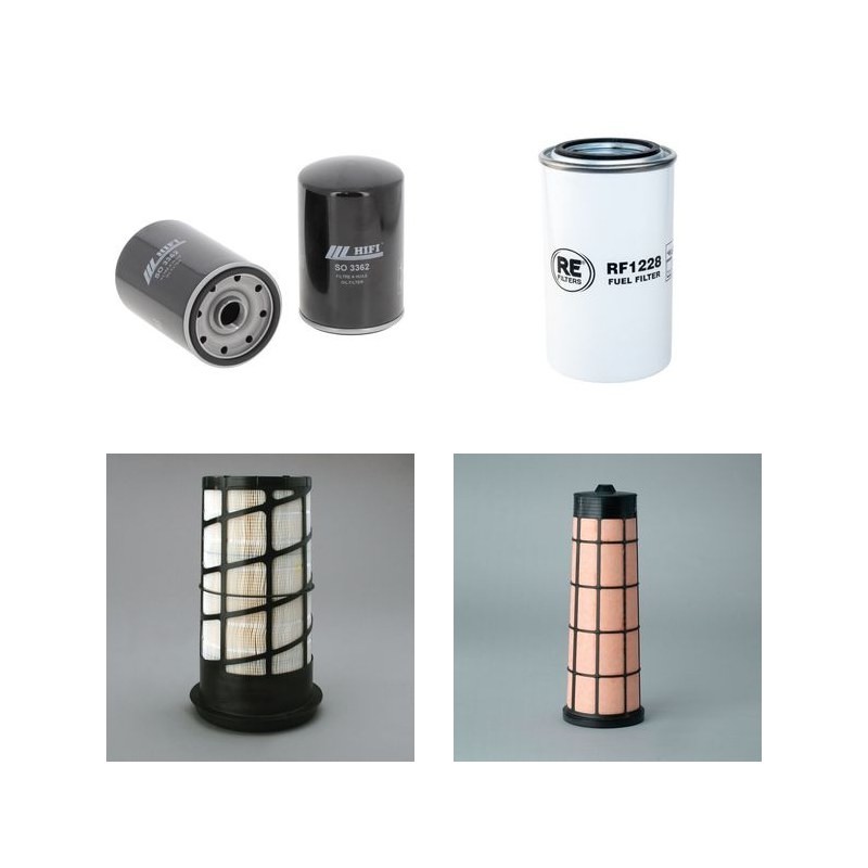 Filter kit for New Holland E150BSR Air Oil Fuel Filters with D04FR Engine Year 2009-