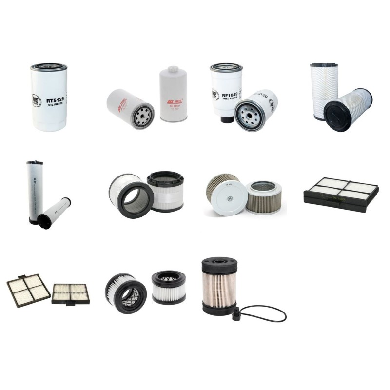 Filter kit for New Holland E195B with CNH 445TA/MLF Engine Serial No NALA 09645- Year 04.10- TIER III A