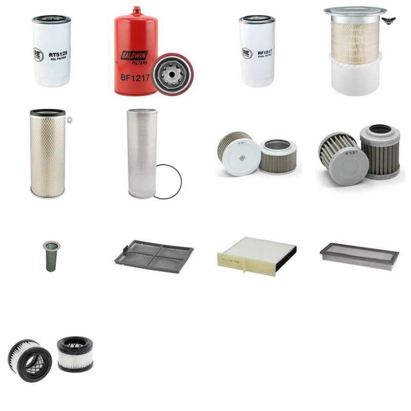 Filter kit for New Holland E305LC with Iveco-Cummins Engine Year 2006-
