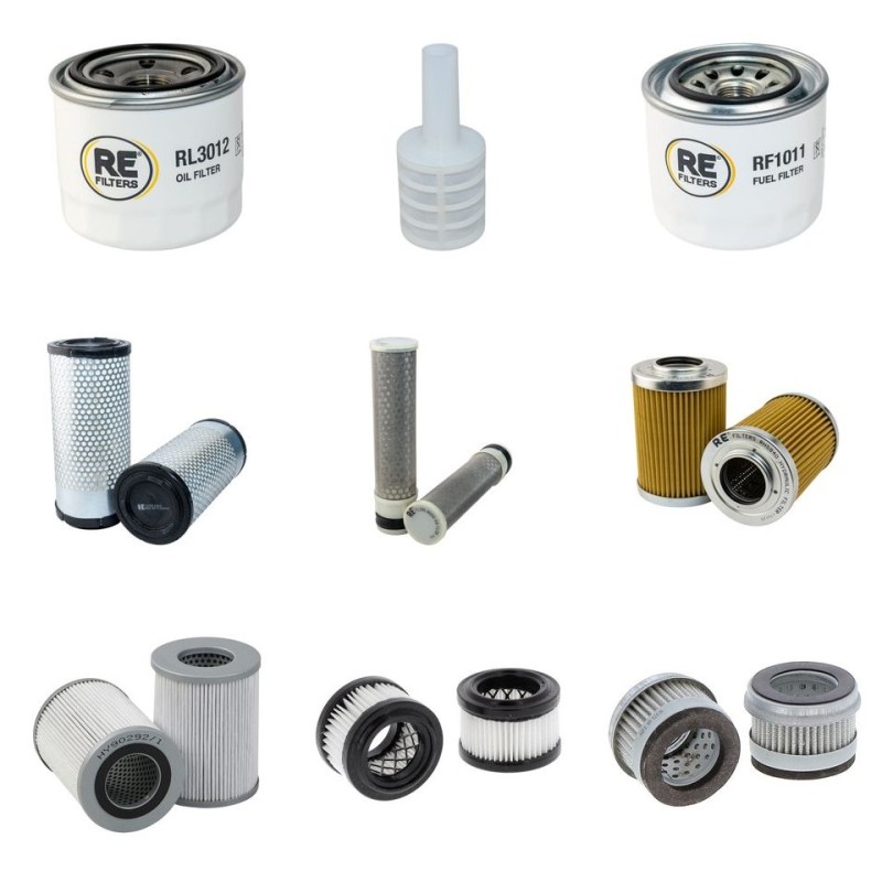 Filter kit for New Holland E35BSR with Yanmar Engine Serial No NBLN00001-2008-