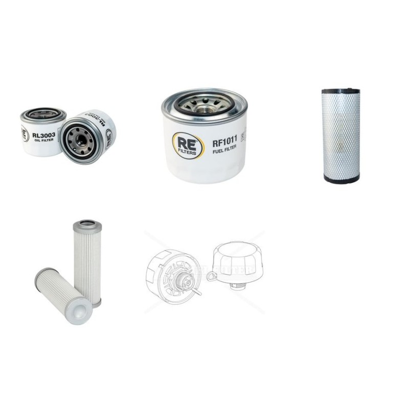 PACKMAT PK 311 Filter Service Kit w/Yanmar 4TNV98-ZNYE Eng.