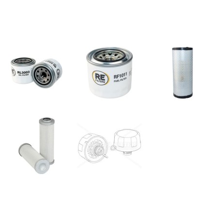 PACKMAT PK 311 Filter Service Kit w/Yanmar 4TNV98-ZNYE Eng.