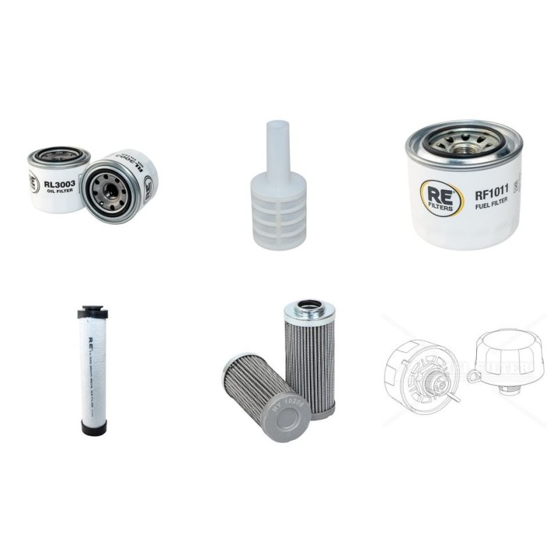 PACKMAT PK 401 Filter Service Kit w/Yanmar 4TNV98-NSA Eng.