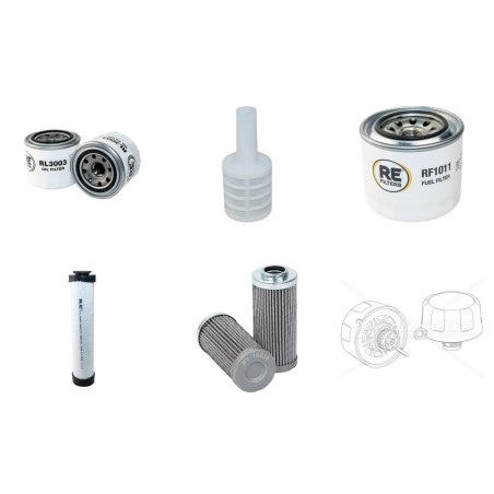 PACKMAT PK 459 Filter Service Kit w/Yanmar 4TNV98-NSA Eng.