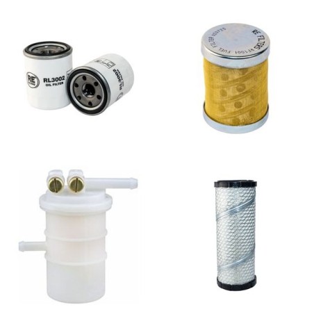 PELJOB EC 35 Filter Service Kit Air Oil Fuel Filters w/Mitsubishi S3L2 Eng.