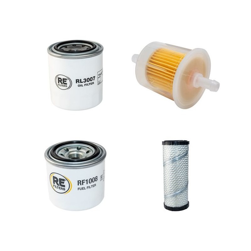 RANSOMES 405 4WD Filter Service Kit Air Oil Fuel Filters w/KUBOTA V1505TURBO Eng.