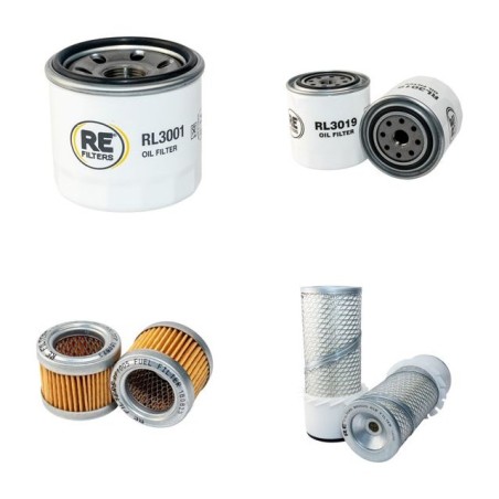 Filter Kit for Ransomes Jacobsen Rider Rotary 48 with Mitsubishi K3D Engine 
