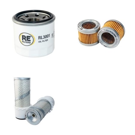 RANSOMES JACOBSEN RIDER ROTARY 48 Filter Service Kit Air Oil Fuel Filters w/Mitsubishi K3D Eng.