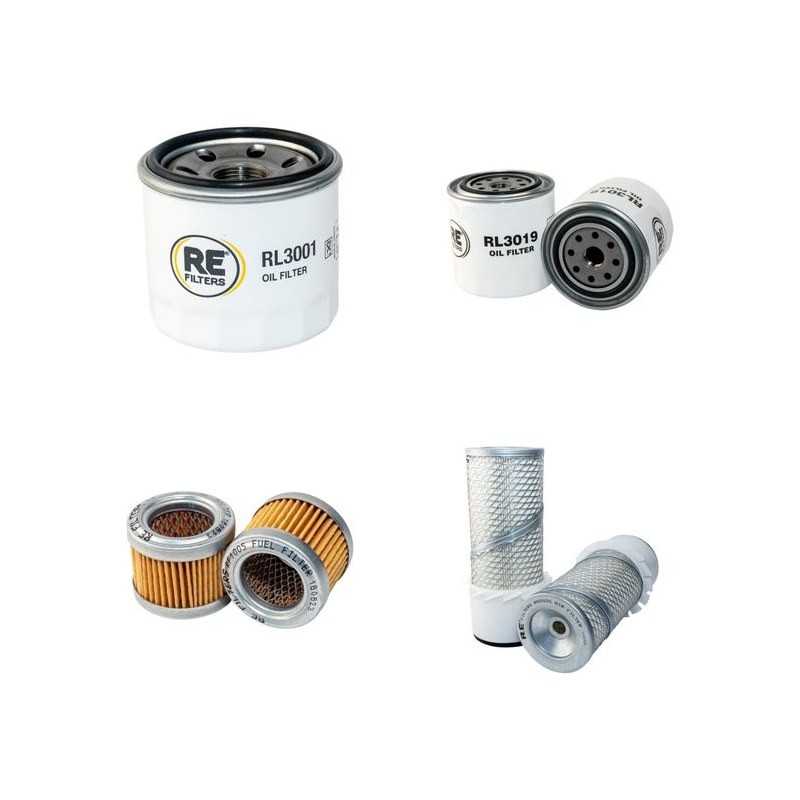 Filter Kit for Ransomes Jacobsen Rider Rotary 74 with Mitsubishi K3D Engine 