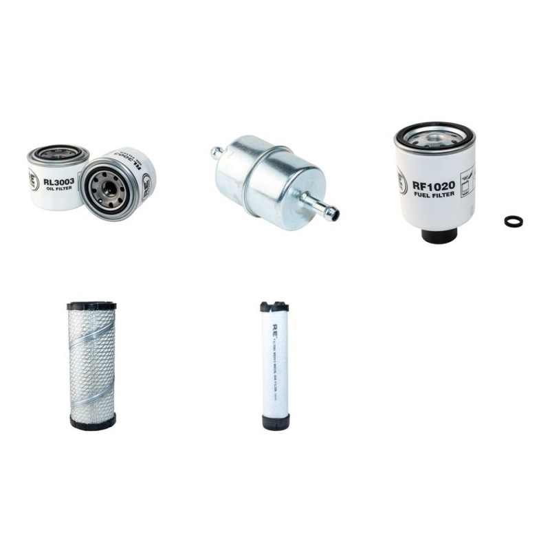 Filter Kit for Bobcat 428EG Air Oil Fuel Filters with Kubota V1505ET17 Engine Year 2010-