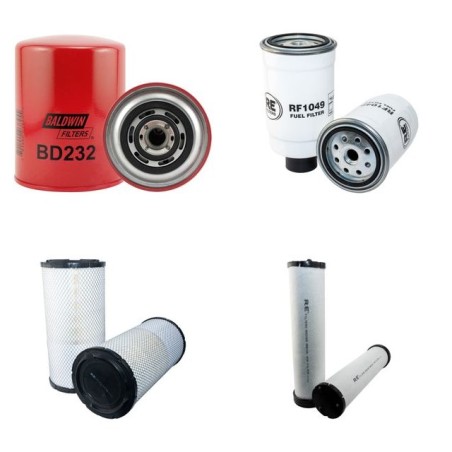 RENAULT AGRI TEMIS 650 X/Z Filter Service Kit Air Oil Fuel Filters w/IVECO 8065.25.800TC Eng.     154 CH H 3942