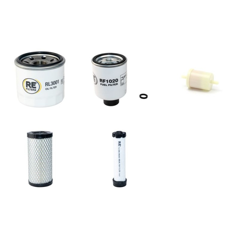 BOBCAT E 20 Filter Service Kit w Kubota D722 Eng. 2015 Air Oil Fuel Filters
