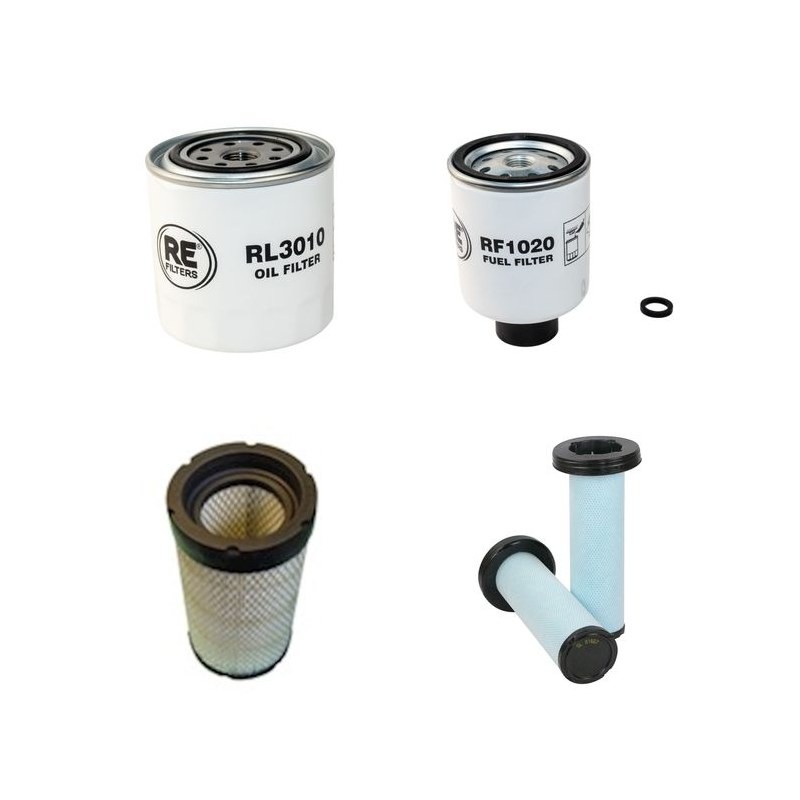 Filter Kit for Bobcat S205 Tier4 Air Oil Fuel Filters with Kubota Engine Serial Number 11001- Year 2011- A3LJ/A3LK/AMVU