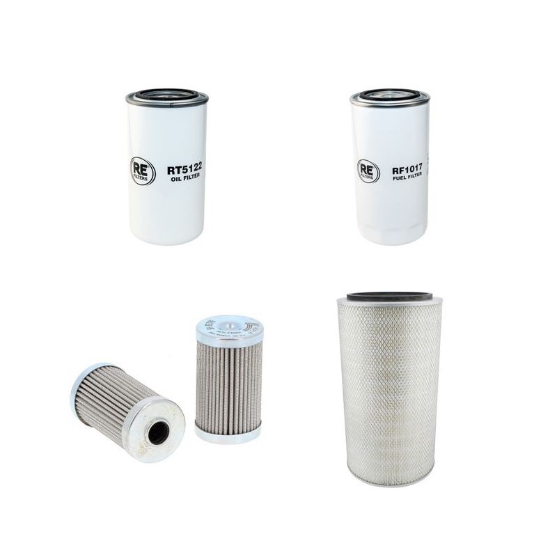Filter Kit for Sany SY200C-8 with Cummins BT6 engine Year 2008-