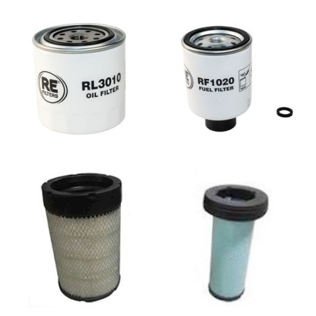 Filter Kit for Bobcat T650 TIER4 Air Oil Fuel Filters with Kubota V3307-DI-TE3 Engine Year 2011-