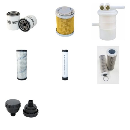 SCHAEFF HR 14 Filter Service Kit w/Mitsubishi S4LY-162KL Eng. SN  1431-1815 YR  2003-