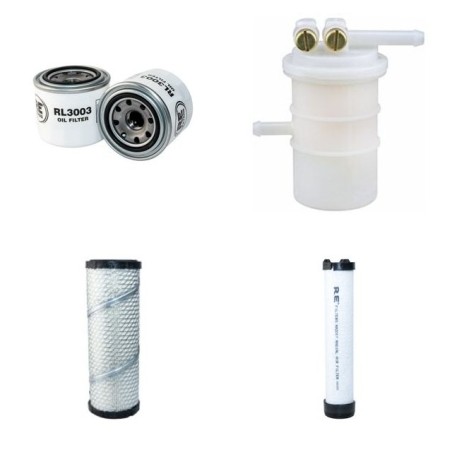 SCHAEFF HR 307 Filter Service Kit Air Oil Fuel Filters w/Mitsubishi S4L2 Eng.   YR  2005-