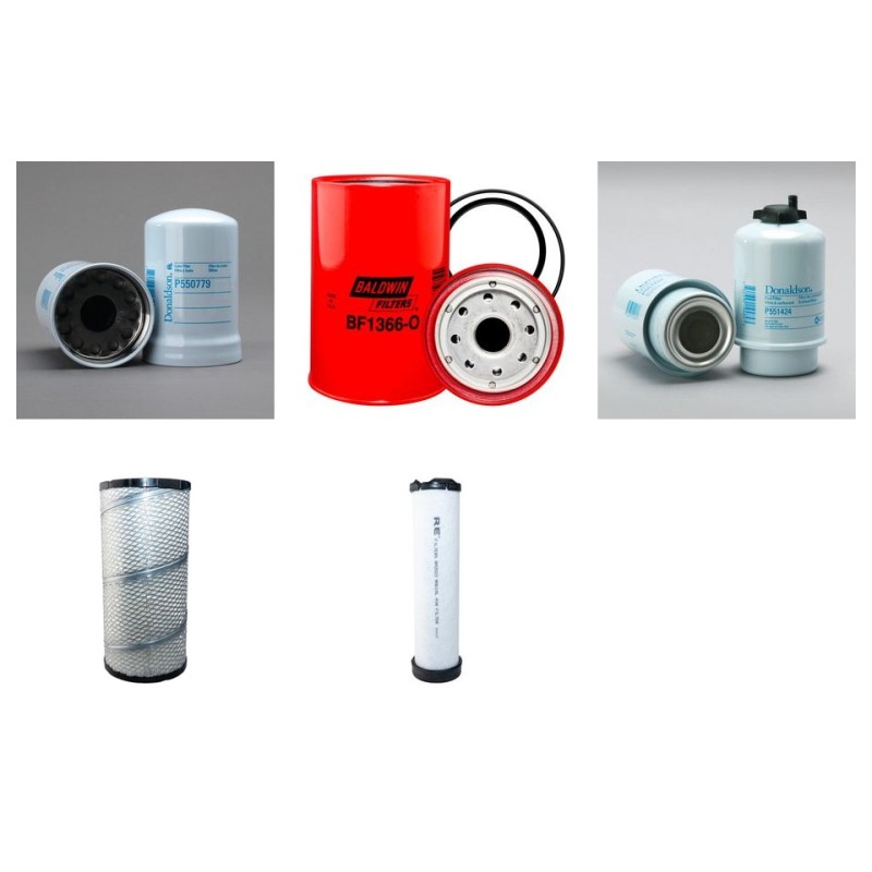 SDMO R 66 C 2 Filter Service Kit w/John Deere 4045Tfs70 Eng. 2008-