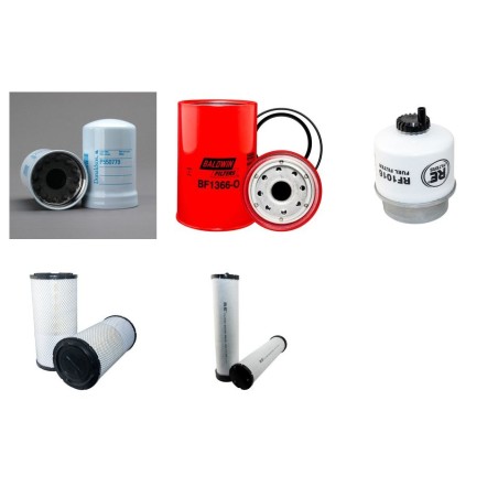 SDMO R 90 Filter Service Kit w/John Deere 4045Hf572 Eng. 2007-