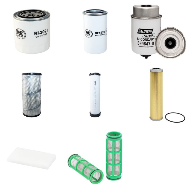 BOMAG BW 154 AM Filter Service Kit w/Kubota V3307D1TE3B Eng. SN  101870601006- YR  2010-
