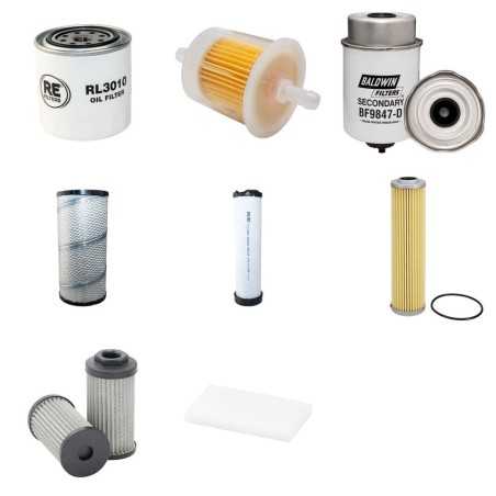 BOMAG BW 174 AP-4 Filter Service Kit w/Kubota V3800 Eng. SN  101000000001- YR  2013