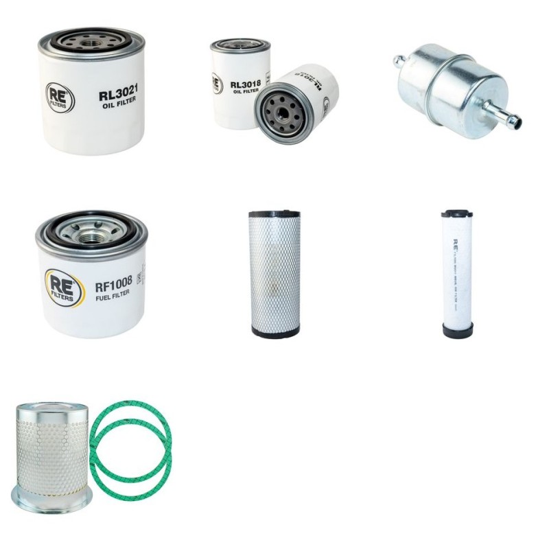 SULLAIR 65 K Compressor Filter Service Kit w/ Kubota V2203E Eng.