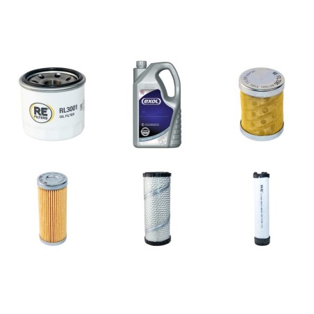 TAKEUCHI TB125 Engine Filter & Lubricant Kit w/Yanmar 3TNV82A Eng.