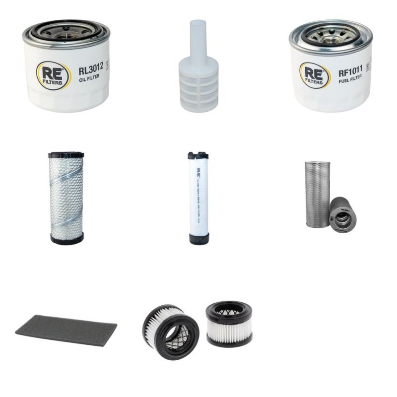 Filter Kit for Takeuchi TB145 with Yanmar 4TNE88 engine Serial No 14513261 onwards