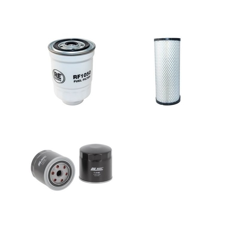 TCM FHD 20 T3 Filter Service Kit Air Oil Fuel Filters w/Kubota V3300 Eng.