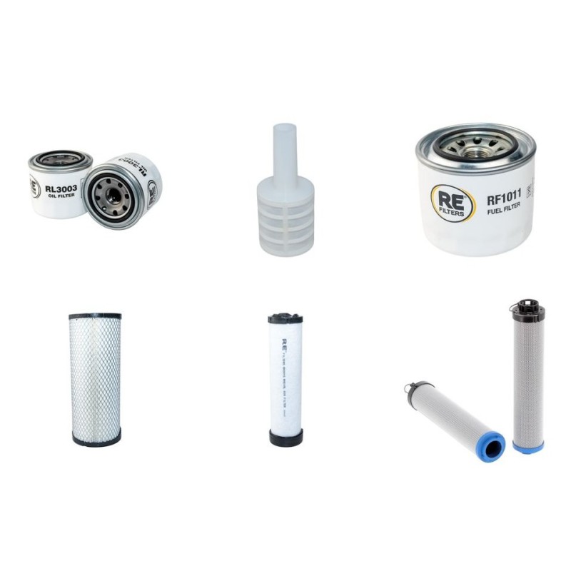 Filter Kit for Terex TC50 with Yanmar 4TNV88--NBK Engine YR 2007-