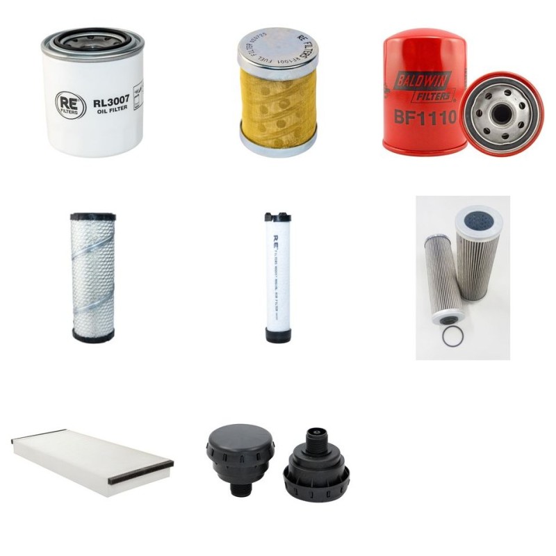 Filter Kit for Terex TC60 with Mitsubishi S4Q2-61KL Engine YR 2007-