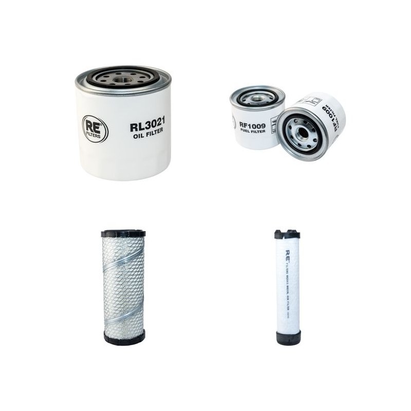 THOMAS T 153 MUSCLE Filter Service Kit Air Oil Fuel Filters w/Kubota V2203E Eng.